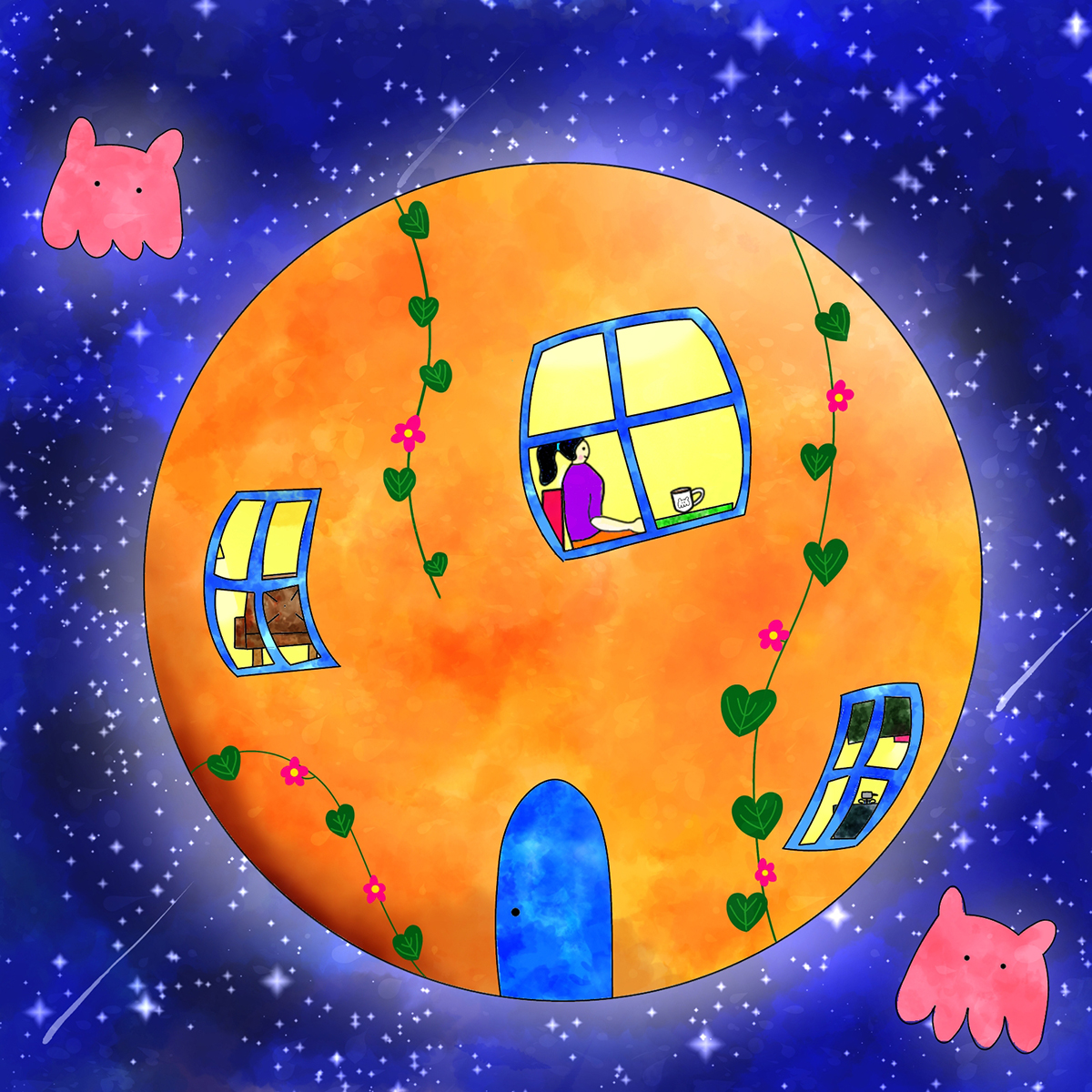 私の月とメンダコのお家